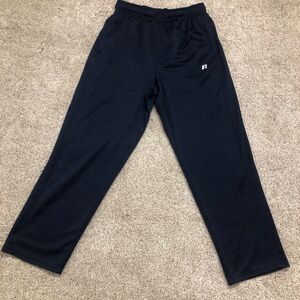 Russell Mens Dri-Power 360 Training Pants Navy Blue w White Stripe SMALL 28x30